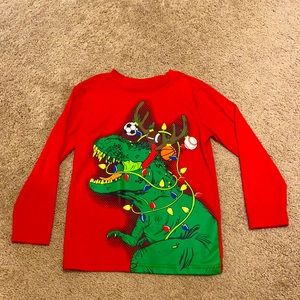 ⚡️4/$25 Cat & Jack T-Rex Christmas Top